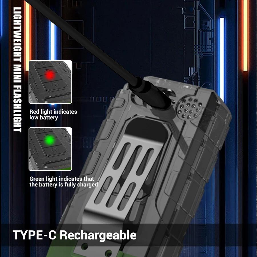 Super Bright Mini LED Flashlight USB Rechargeable Cap Clip Torch with Magnet Outdoor Portable Camping Fishing Emergency Light