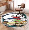 Ghostbusters Pattern Round Rug, Indoor/Outdoor Mat, for Picnic, Gameroom, Bedroom, Office, Living Room, Home Decor Carpet, Birthday Gift