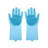 Silicone Dishwashing Gloves with Thickened Palm and Massage Brush for Durable Hand Protection.