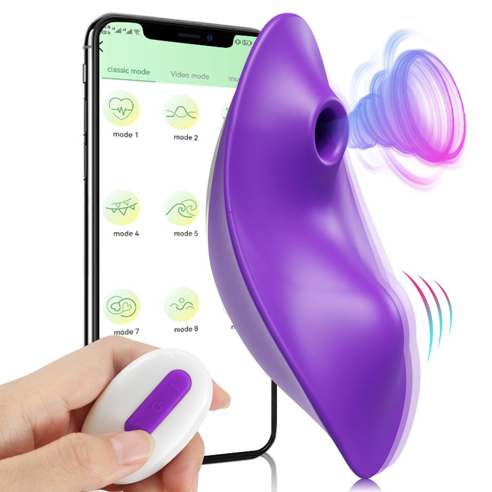 2 In 1 Bluetooth App Vibrator For Women Wireless Remote Control Sucker Clitoris Stimulator Female Sex Toys For Women Couples