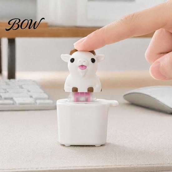 Rechargeable Goat Stress Reliever 1/2Pcs Keyboard Fidget Toy with Sound, Sheep Finger Clicker Sensory Tactile Feedback Toy, Animal Push Button
