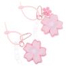 Pink Cherry Blossom Key Chain Fabric Sakura Pendant Cute Flower Key Ring Backpack Charms Car Decoration Bag Accessories