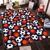 Sports-Themed Carpet with Footballs, Basketballs, Baseballs, Soccer Balls Suitable for Use As an Anti-slip for Living Room Bedroom Sofas