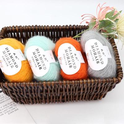 Hand-woven Mohair Scarf Shawl & Crochet Bag DIY Kit with Fine Wool Thread