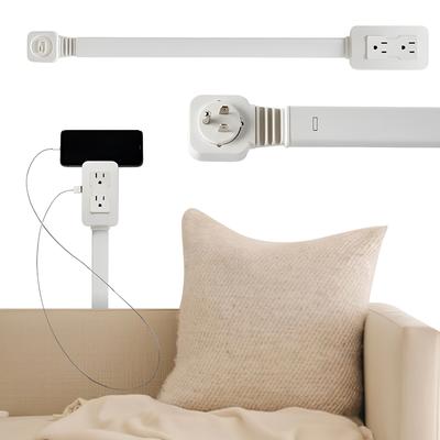 Alargador de Enchufe de Corriente de Mesa de Noche con Puerto de Carga USB, Alargador de Tomas de Corriente Multifuncional, Ahorro de Espacio para Hogar Oficina