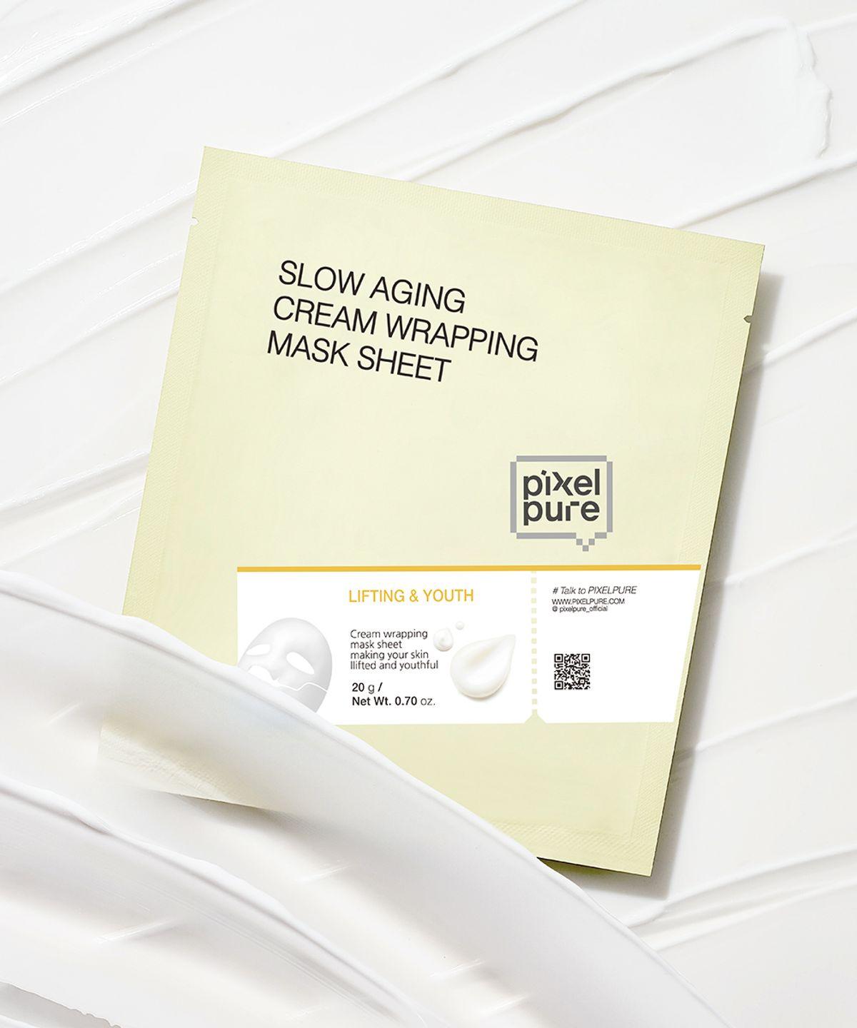 Slow Aging Cream Wrapping Mask Sheets (4 Sheets)