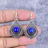 Lapis Lazuli Gemstone Handmade 925 Sterling Silver Jewelry Earring 2.17" M-2700