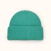 Autumn Winter Fashion Rabbit Hair Knit Hat Double Rolled Brim Warm Cold Hat