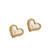 ins style French retro pearl stud earrings women's 18K gold-plated niche design high-end earrings