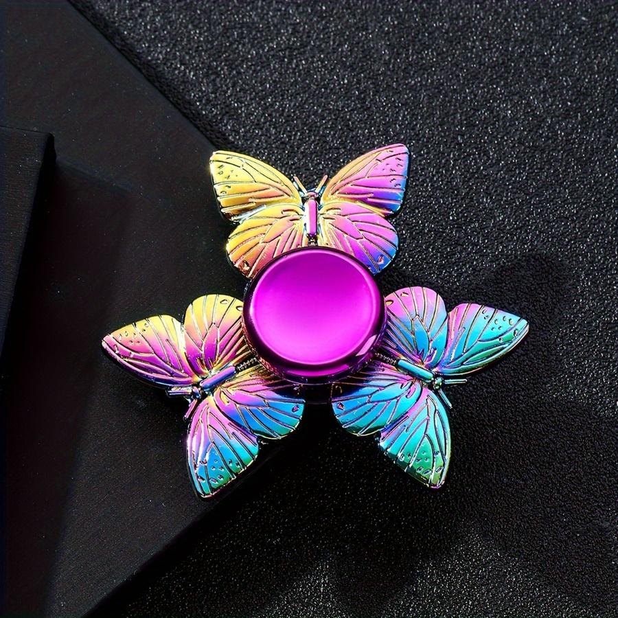 

1pc Metal Butterfly Fidget Spinner, Sensory Finger Rotator, Colorful Desk Decor, Party Favor Birthday Gift Bag Filler белый