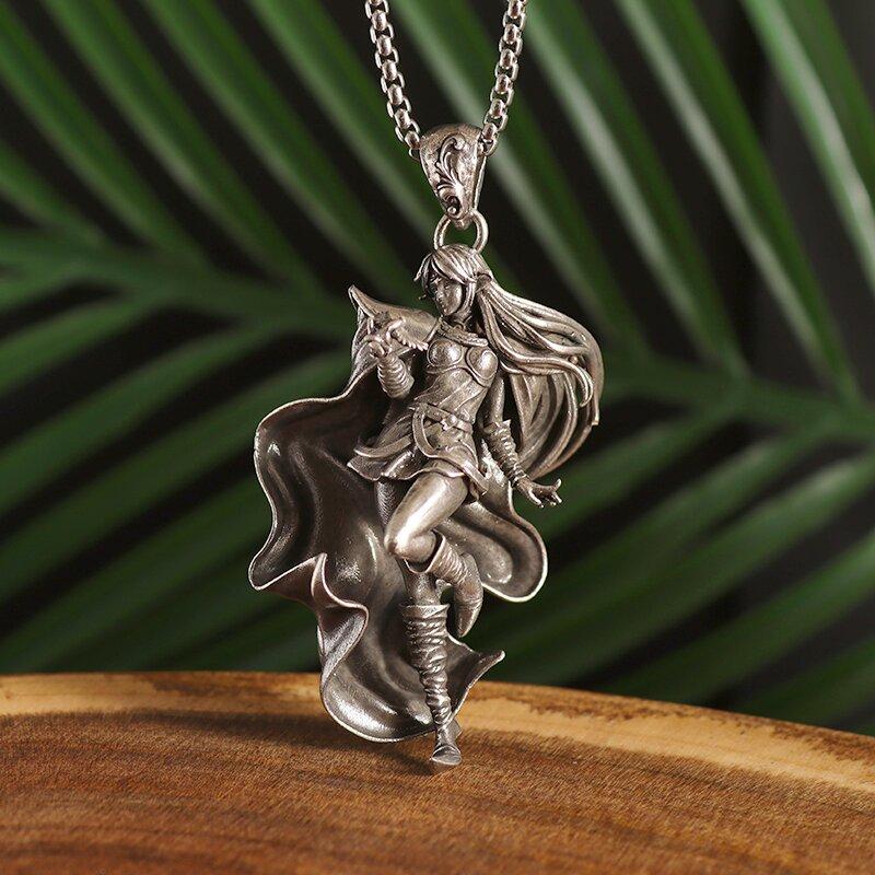 Exquisite Witch Broom Necklace Cute Magic Girl Pendant Men Women Rock Party Trendy Jewelry Halloween Gift