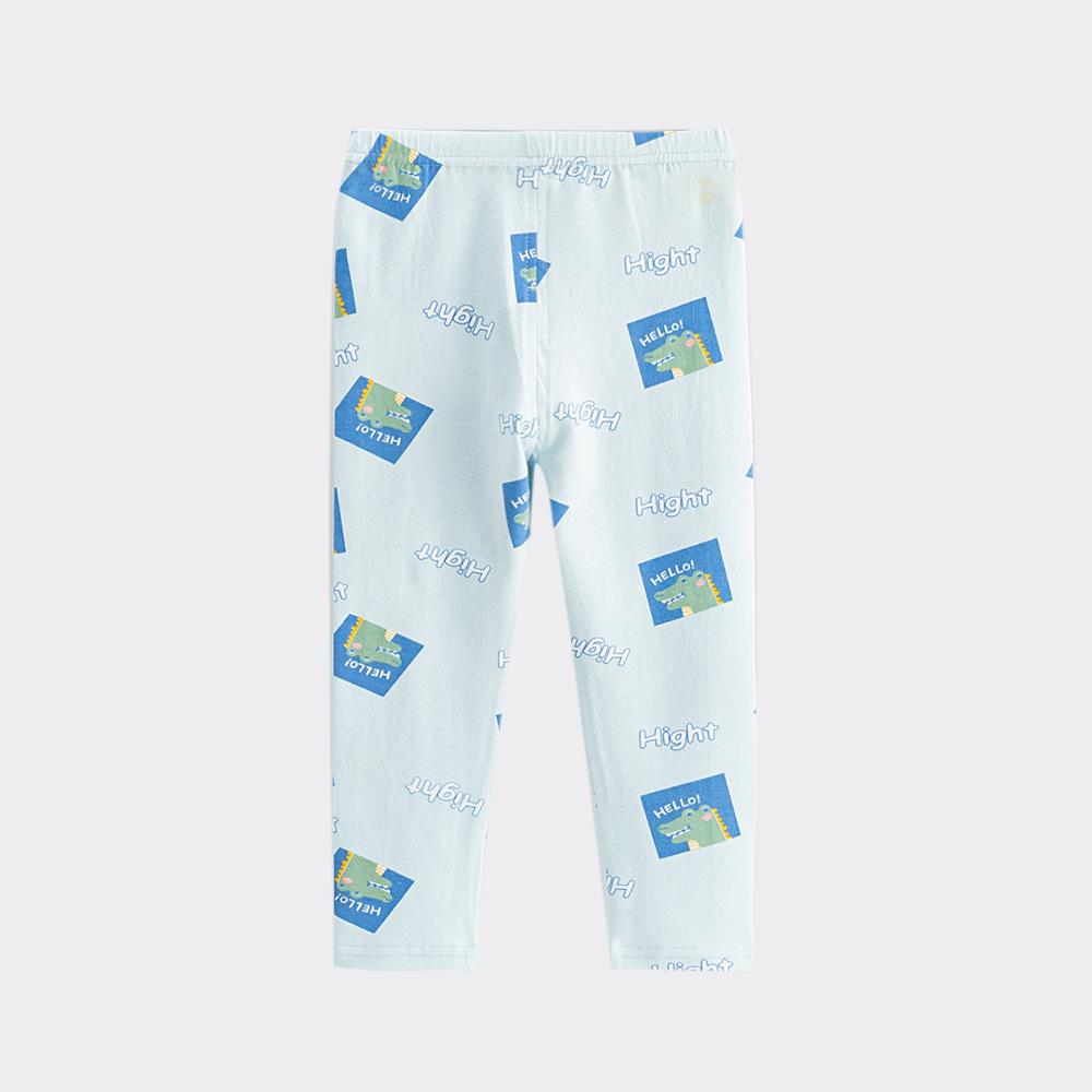 2025 Herbsthose für Kinder, Klasse A, Lycra & Reine Baumwolle, Cartoon-Print, Eng anliegend, Unisex, Warme Funktionsunterwäsche