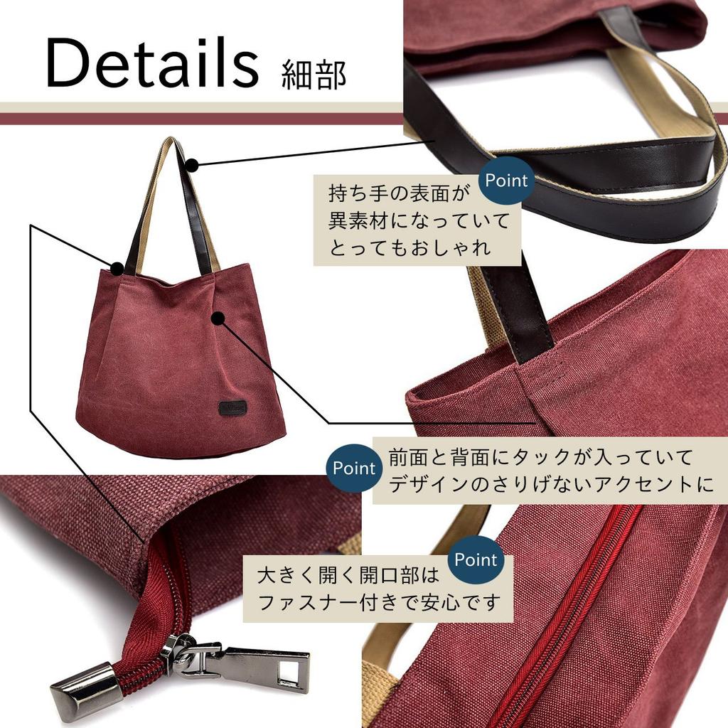 Engel Mond Canvas Tragetasche, Einfarbig, Reißverschluss, Groß, A4 Format, Lässig, Große Tasche, Sport, Autotür, Amerikanisch, Americana, Dünn, Brotdose,