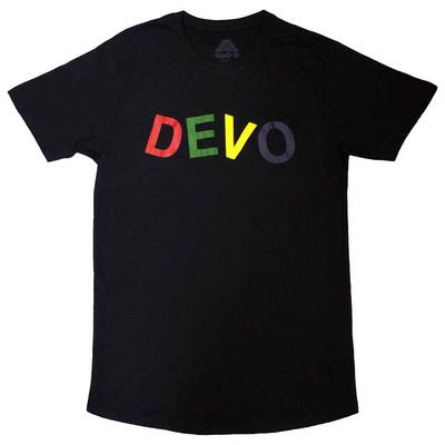 Devo 'Logo' Schwarzes T-Shirt - NEU OFFIZIELL