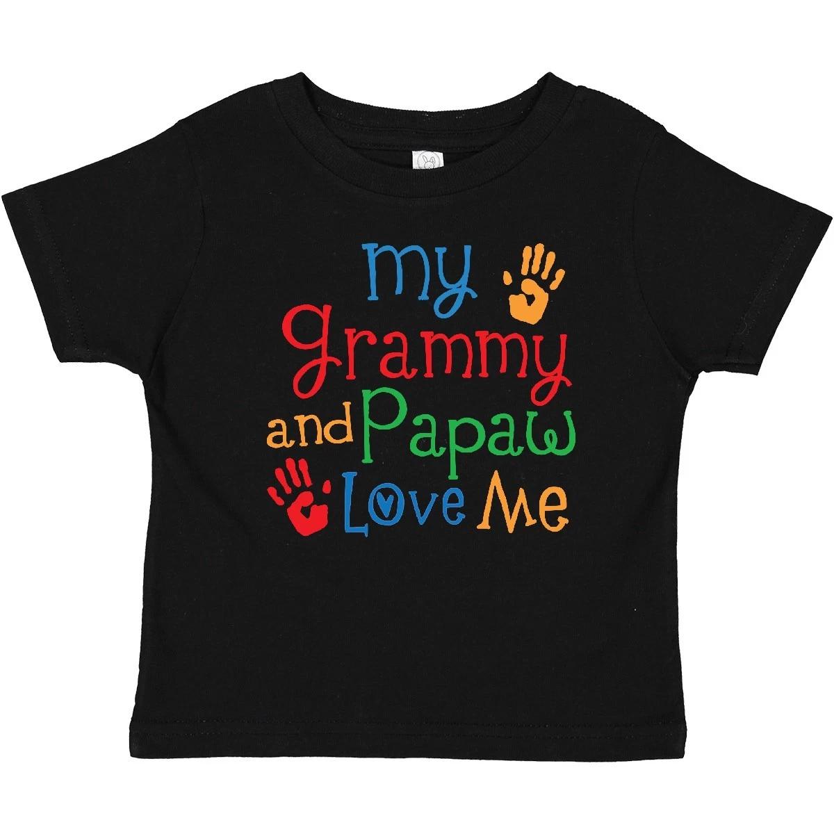 Inktastic Grammy And Papaw Love Me Grandchild Baby T-Shirt From Grandkids Shower 120