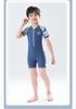 Boys' Cartoon Two-Piece Long Sleeve Swimsuit – S, M, L Sizes, Sun Protection, Quick-Dry Summer Swimwear.