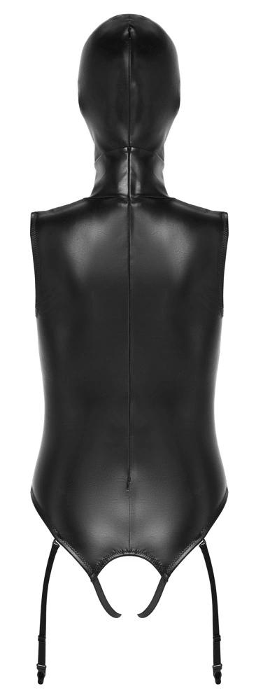 Bad Kitty - Sexy Busty Leather Bodysuit with Mask 2XL