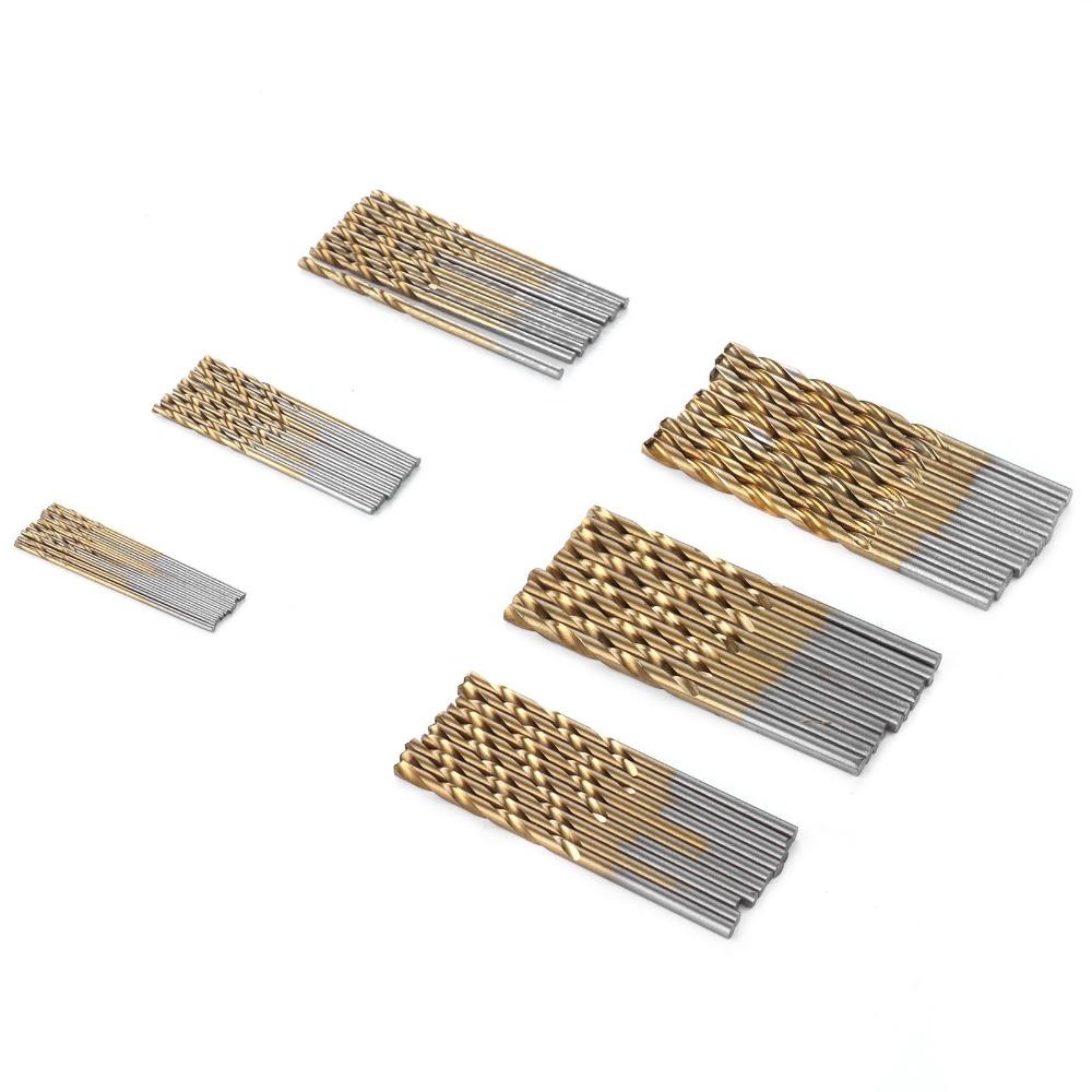 60PCS Bearing Steel Twist Drill Bits 135° Split Point Premium Drill Bits Wood Drilling