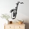 Jazz Saxophone Metal Wall Art, Music Decor for Home