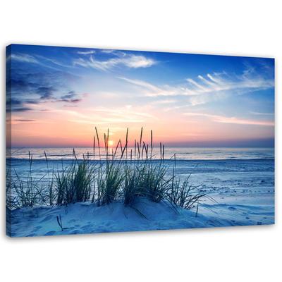 Canvas Print Beach Grass Dunes Sea