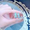 Mint Green Enamel Starry Open Ring Women'S Personality Niche High Sense Light Luxury Irregular Fashion Ring