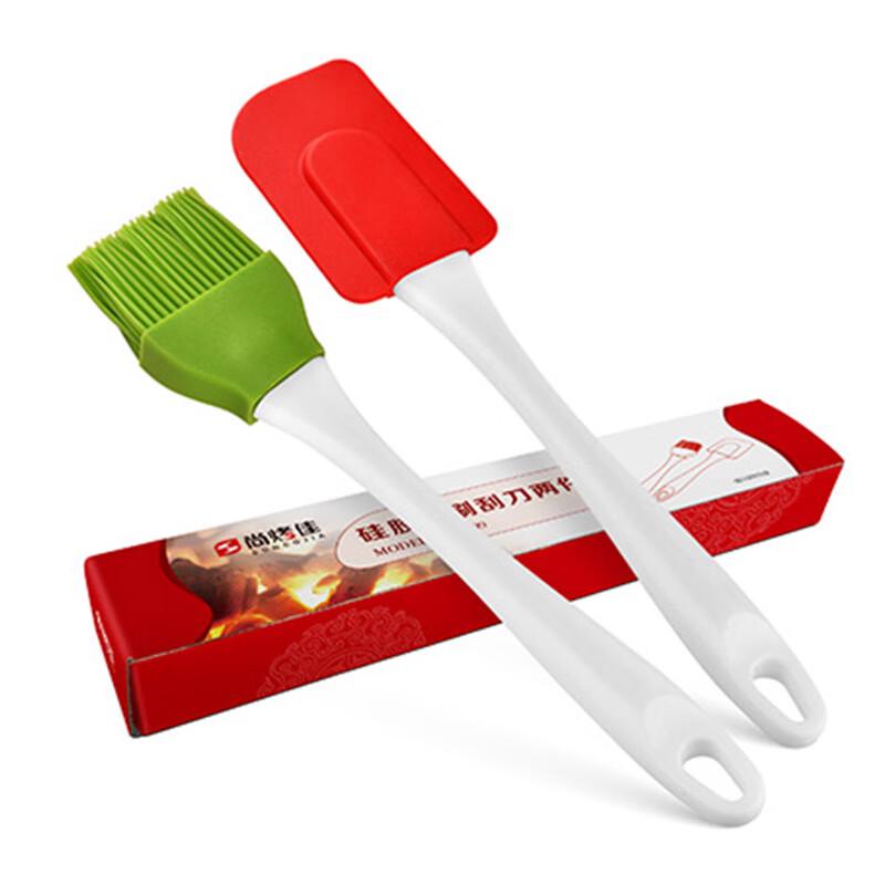 High-Temperature Silicone BBQ Brush & Scraper Set