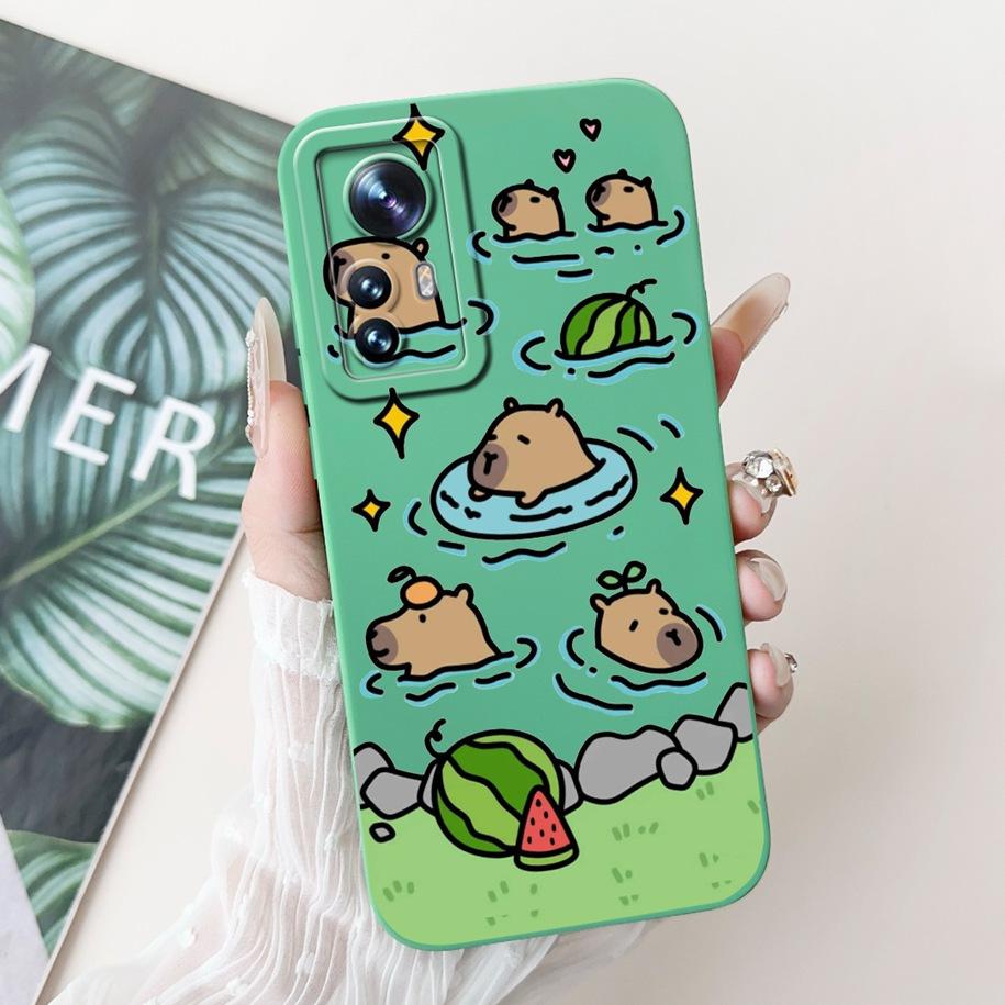 For Xiaomi 12 Pro Case Mi 12 12X 12S Cover Cute Cartoon Rabbit Panda Soft Silicone Lens Protective Cases For Xiaomi 12S Pro Capa
