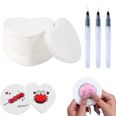 Yousheng Foam Texture Blank Painting Paper 3D Drawing Magic Canvas Sponge with Water Brush White Puffy Paint Paper for Kids Adults DIY Art Craft