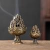 Retro Boshan Incense Burner Set: Incense Tower Mold, Seal, and Spoon for Ceremony - No Sticky Powder Sandalwood.