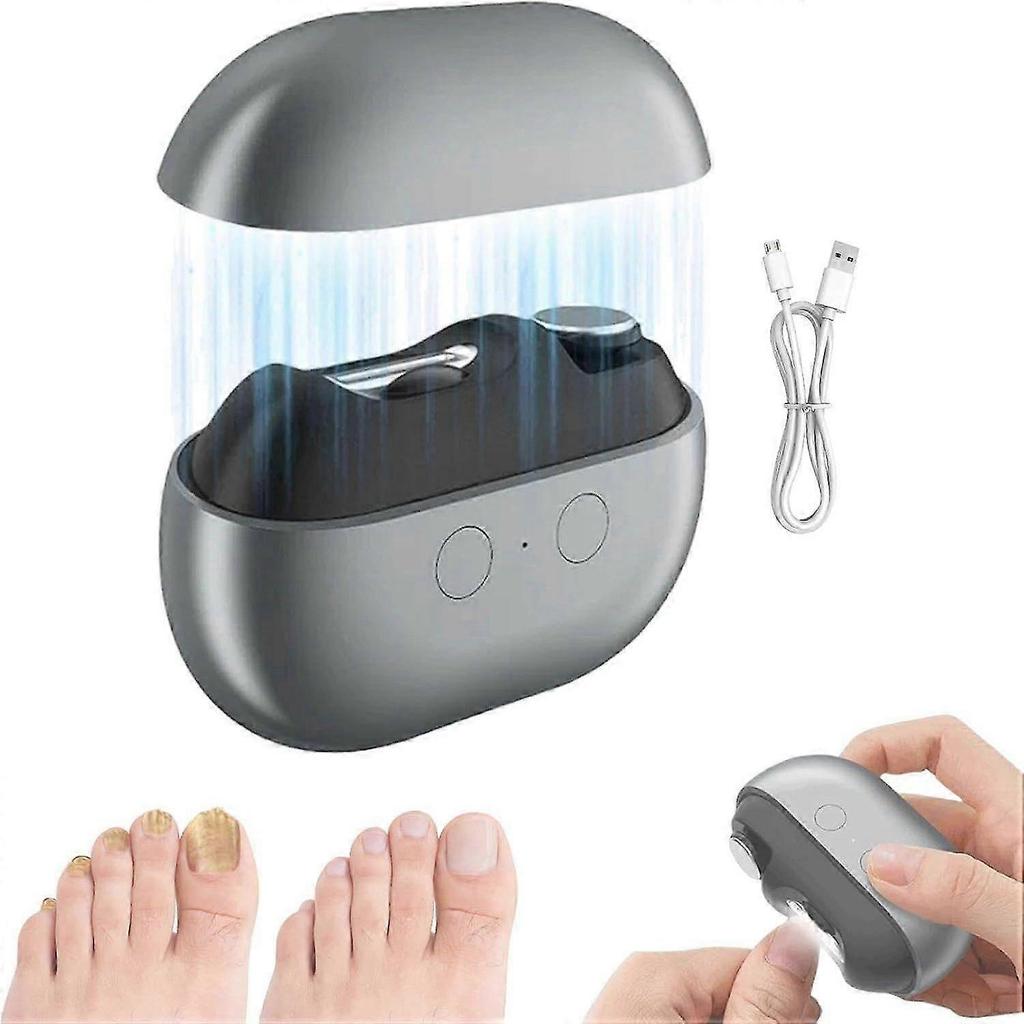 Cortauñas Eléctrico para Personas Mayores con Hoja Redondeada Segura e Iluminación LED, Recortador de Uñas de los Pies Indoloro para Uñas Gruesas
