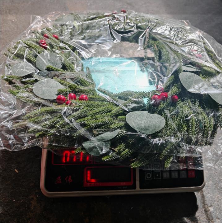 50cm Vánoční věnec Umělá květinová dekorace Věnec Závěs na dveře Závěs na zeď