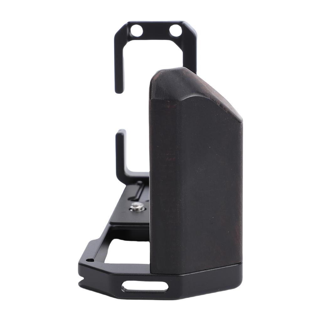 Hand Grip L Plate Bracket Fit for Fujifilm X-T5 Camera Quick Release Plate Wooden Handgrip L Shape Grip Black