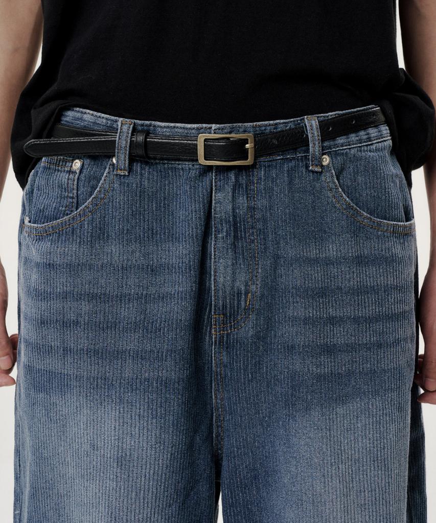 NOISE Vintage Square Buckle Belt - Black