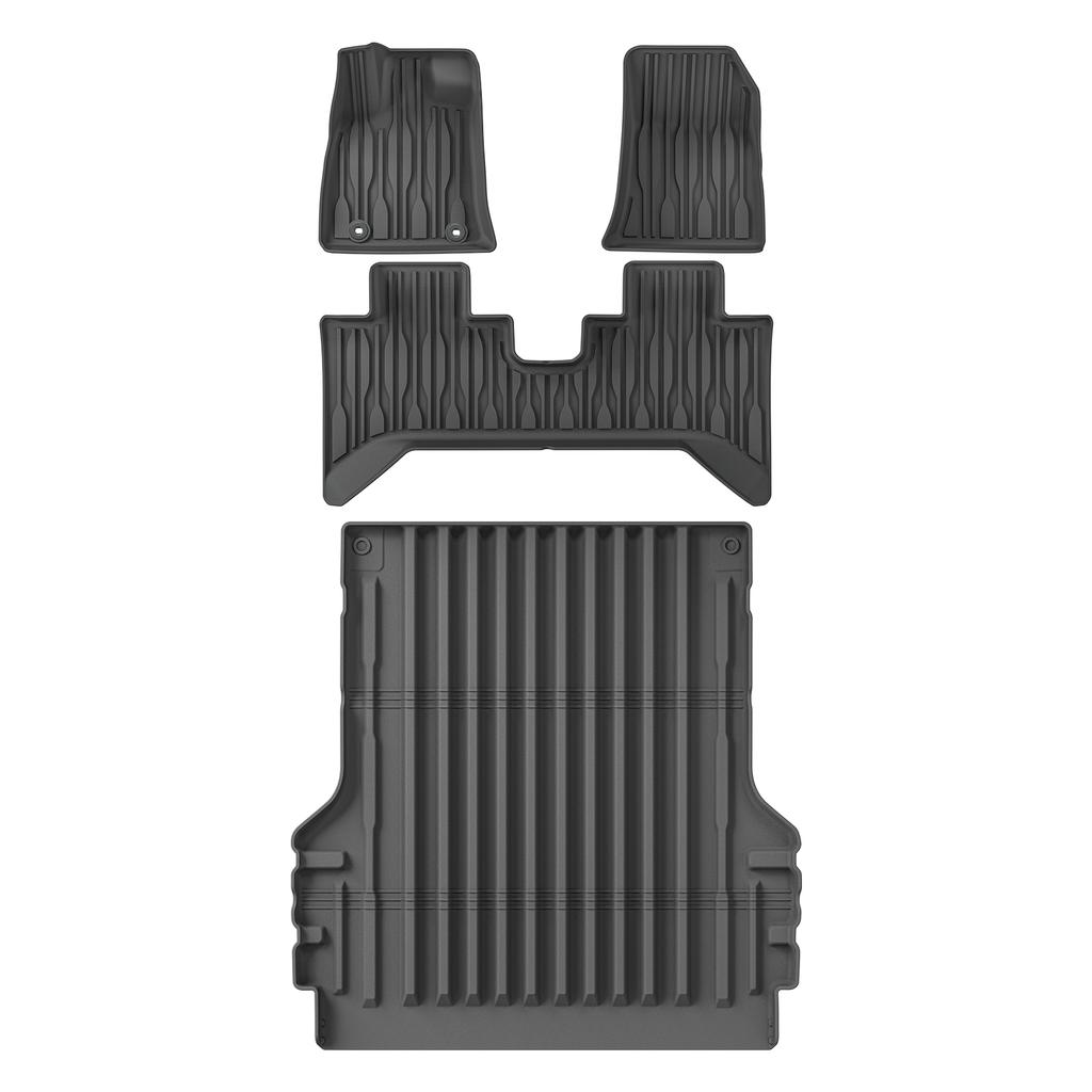 LUCKEASY for BYD SHARK 2025 2025 Car Floor Mats TPE Waterproof Foot Pad Auto Pickup Interior Accessories Cargo Liner Trunk Mat