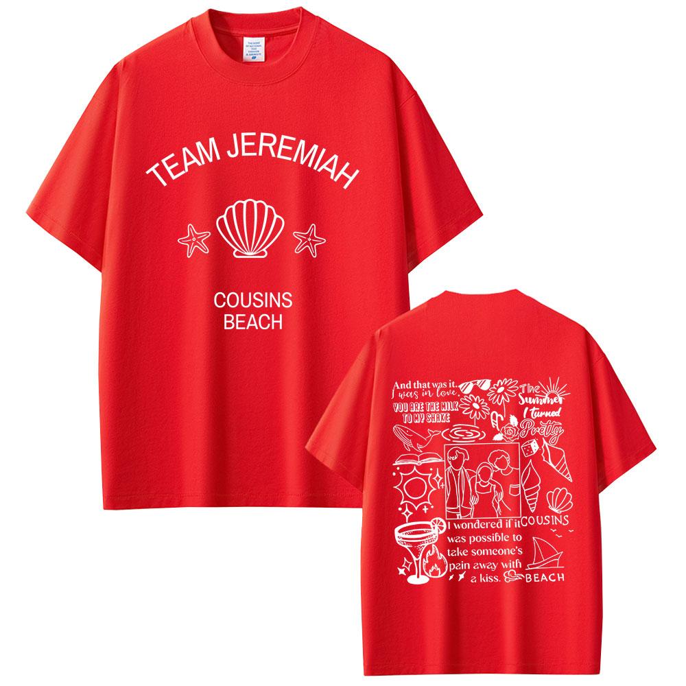 TV Play L'estate in cui sono diventata bella Squadra Jeremiah Cugini Spiaggia Stampa Grafica Maglietta Unisex Donna Casual Cotone Magliette Oversize