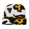Cow Pattern Camouflage Pullover Hat Outdoor Riding Warm Wool Hat Ear Protector Knitted Hat Women