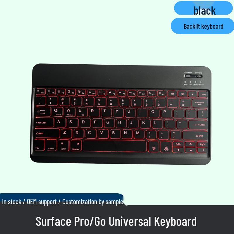 Colorful Backlit Bluetooth Keyboard for Microsoft Surface Pro 3-7+ Surface Pro 3/4/5/6/7/7+