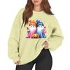 Women's Casual Fashion Long Sleeve Printed Round Neck Sweatshirt Top