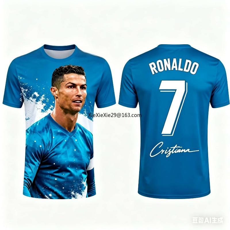 Fashion Ronaldo # 7 Jersey 2026 Summer Quick Drying Short Sleeved for Men Commemorative Edition