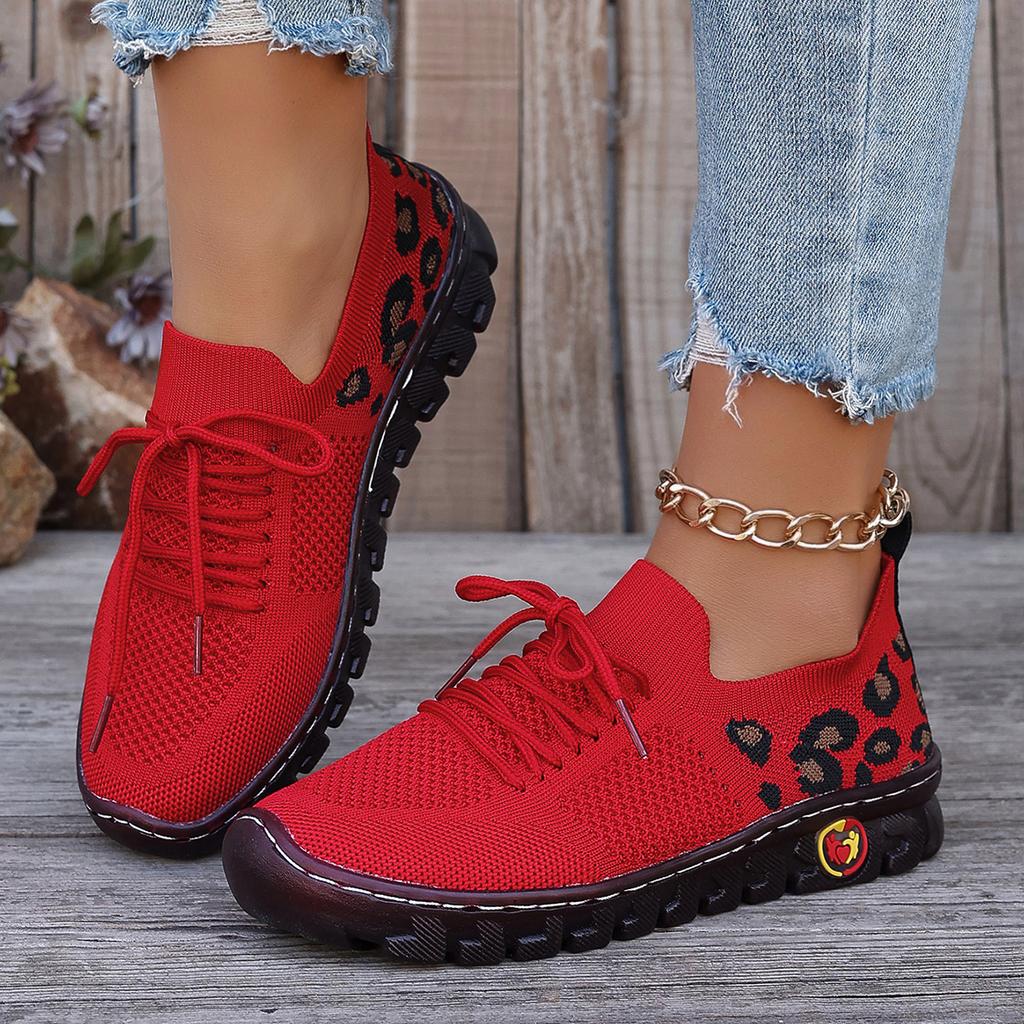 Sneakers Women Breathable Mesh Casual Mom Shoes Women Lightweight Non Slip Knitted Flats Woman Comfortable Running Sports Shoes