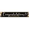 Festive Look Academic Achievement Banner Congratulations Sign Graduation Party Decor for Academic Celebration Photo Backdrop