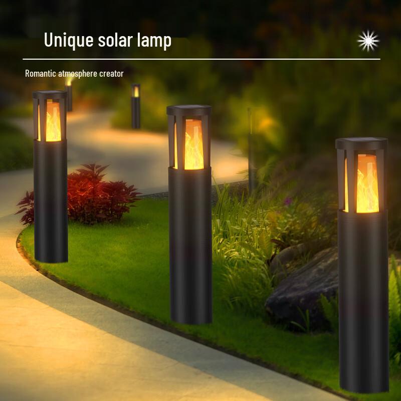 Outdoor Solar Flame Garden Lamp