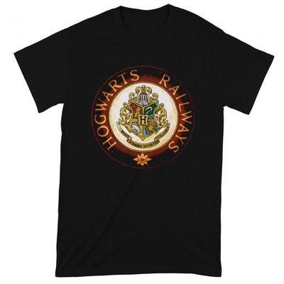 HARRY POTTER Unisex Adult Hogwarts Railway Circle T-Shirt