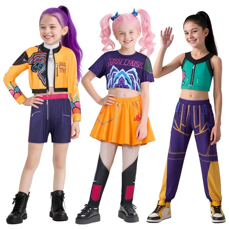 Hexenjagd Gruppe Hexenkostüm Rumi Zoe Mira Koreanischer Wellen Mädchengruppe K-Pop Kinder Kinderkleidung neu weiblich