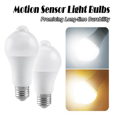 E27 Led Light Bulb 12w 15w 18w Smd2835 Cool White Motion Detector Lamp Pir Sensor Smart Motion Sensor Indoor Bulbs Energy Saving