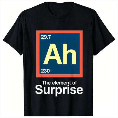 Mode Projekt Hail Mary Ah EleUnisext av Överraskning Periodiska Systemet Humor T-shirts Unisex Rund Hals Bomulls-T-shirt