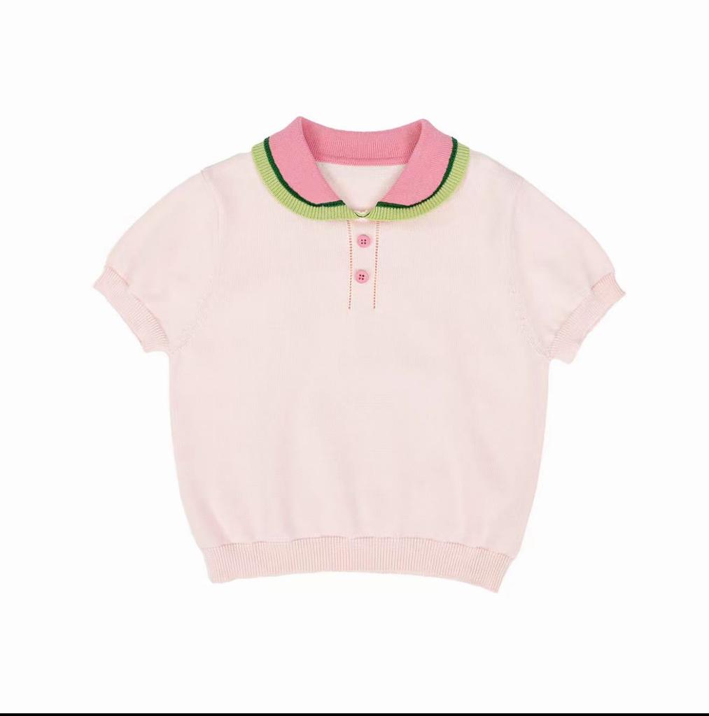 Sweet Girls Knitted Hanfu Pullover Sweater With Block Peter Pan Collar Cute Korean Top