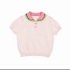 Sweet Girls Knitted Hanfu Pullover Sweater With Block Peter Pan Collar Cute Korean Top