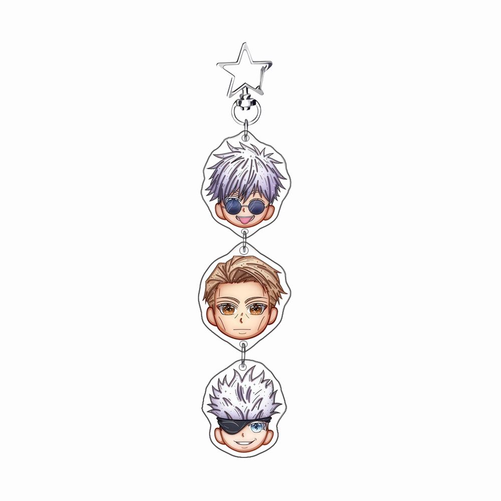 

Anime Acrylic Keychain for Jjk Ryomen Sukuna Nobara Kugisaki Yuji Itadori Choso Chibi Version Anime Peripheral Acrylic Pendant