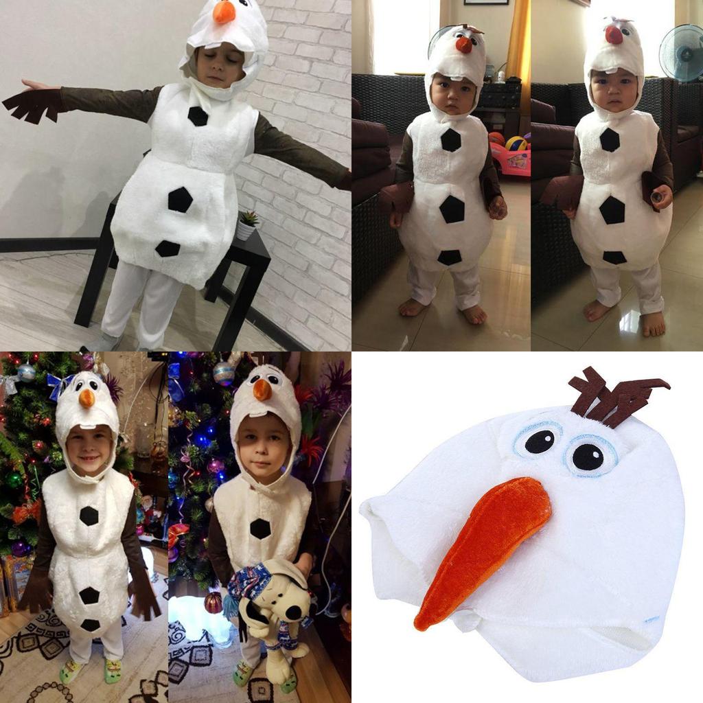 Enchanting Frozen Snowman Olaf Cosplay Costume For Kids Halloween Fancy Dress Up